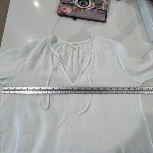 Anthropologies Cloth  Stone 100 Linen Long Sleeve Top - Picture 11 of 11